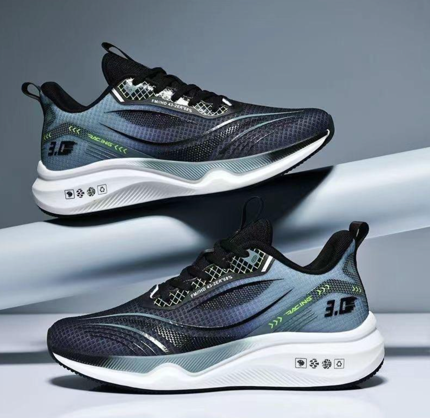 FlexAir™ Men’s Lightweight Fitness Sneakers – Breathable Lace-Up Sport Shoes