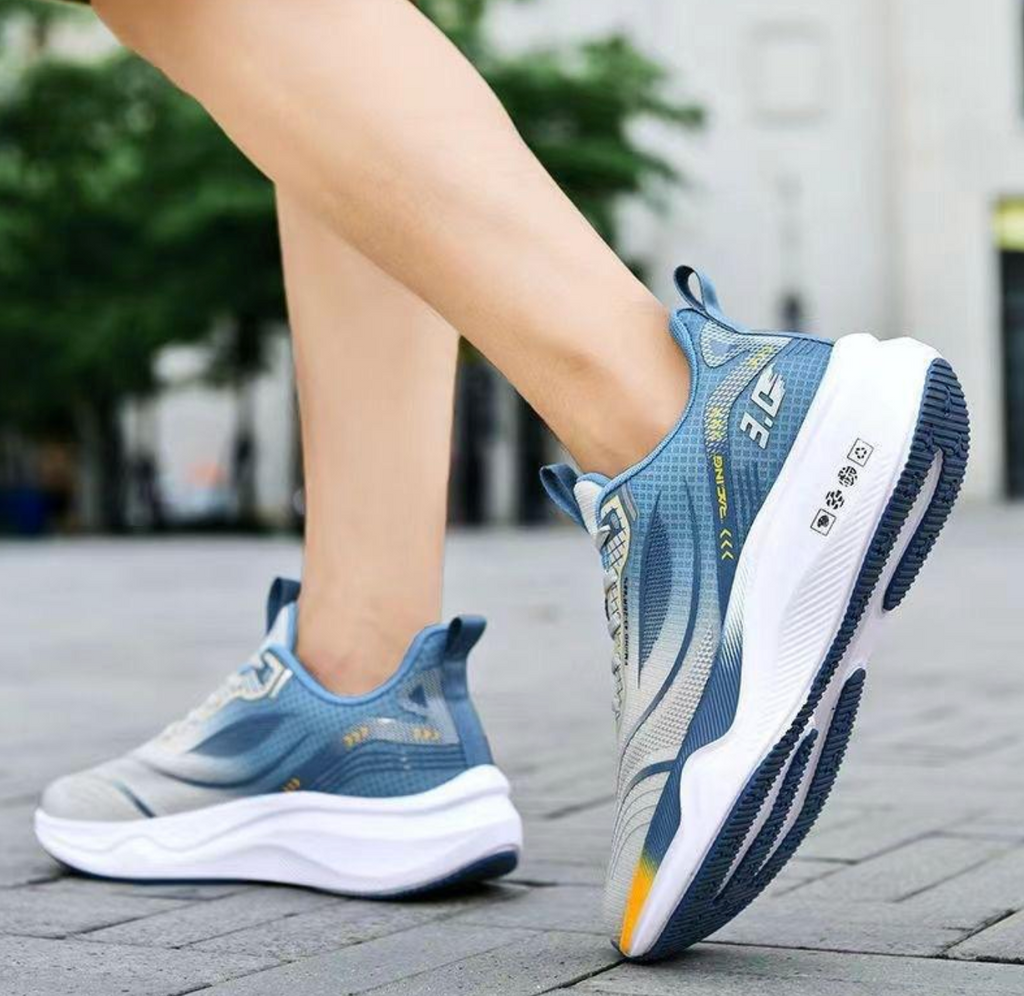 FlexAir™ Men’s Lightweight Fitness Sneakers – Breathable Lace-Up Sport Shoes