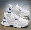 PureStride™ Men’s Breathable White Sneakers – Clean Casual Sport Shoes